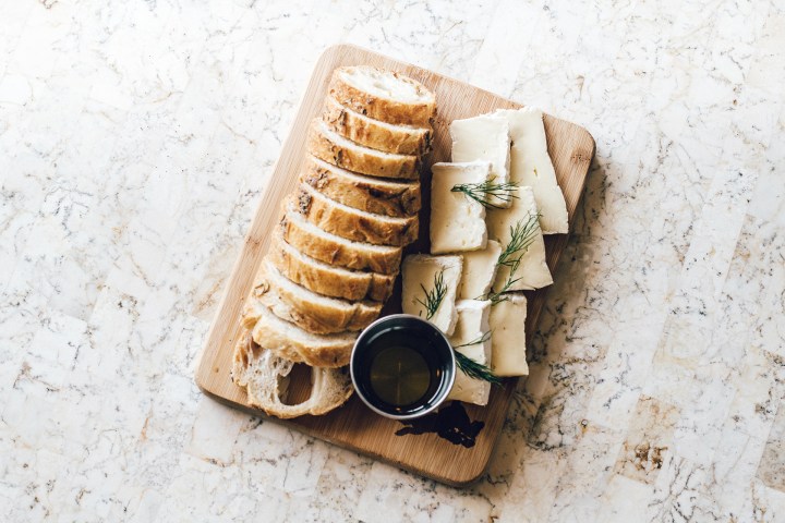 Cheese plate at restaurant on Kauai, Hawaii